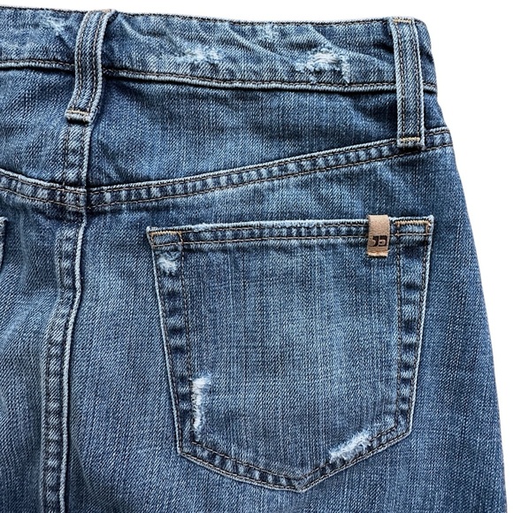 JOE’S JEANS | DISTRESSED CUTOFF HIGH WAIST DENIM MINI SKIRT | SIZE: 26 - Picture 6 of 10